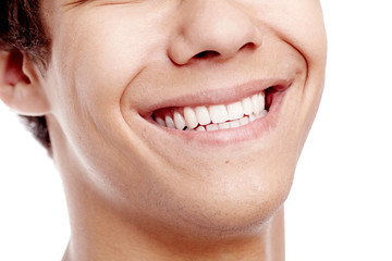 Awesome toothy smile closeup