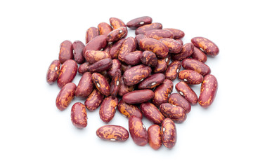 Red beans isolated on the white.