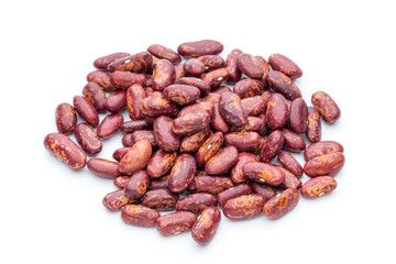Red beans isolated on the white.