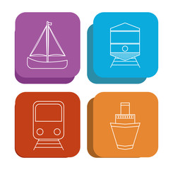 Transportation icon design 