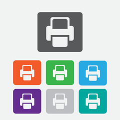 Printer  Vector icon. color icon