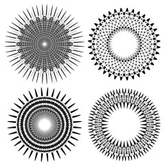 Set of Circle Geometric Ornaments