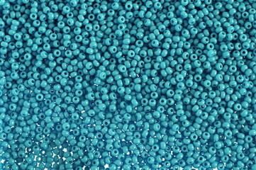 Blue glass beads background