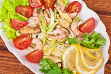 Tasty seafood salad 