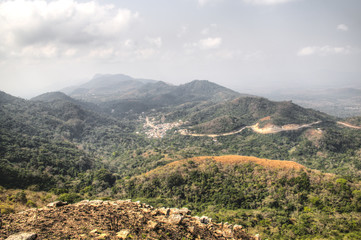 Fototapeta premium Landscape in Amedzofe, Volta Region, Ghana.