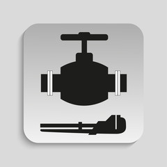 Symbol. Water works. Vector icon.