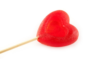 Valentine day concept - Sugar candy in the form of a heart it is isolated on white background.