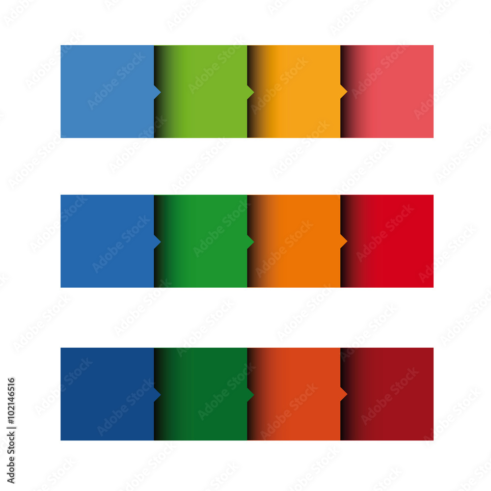 Poster empty button vector set
