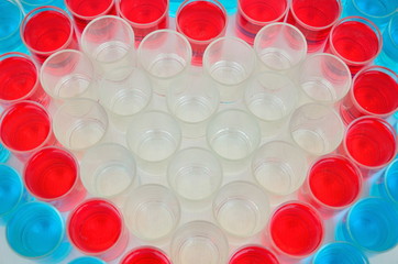 heart pattern by mug shot and drink for valentine's day