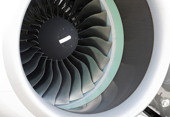 airplane turbine detail close-up
