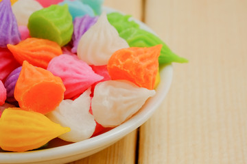 Aalaw thai candy dessert with filter effect retro vintage style