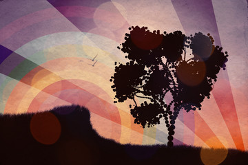 Lonely Tree at Sunset