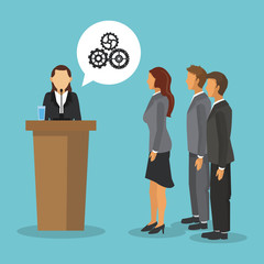 Businesspeople icon design 