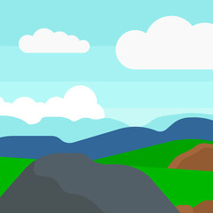 Obraz na płótnie Canvas Background of hilly countryside.
