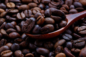 Coffee Beans with filter effect retro vintage style