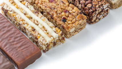 a variety of muesli bars