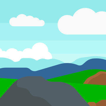 Background of hilly countryside.
