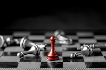 Gordijnen Chess business concept, leader & success © alice_photo