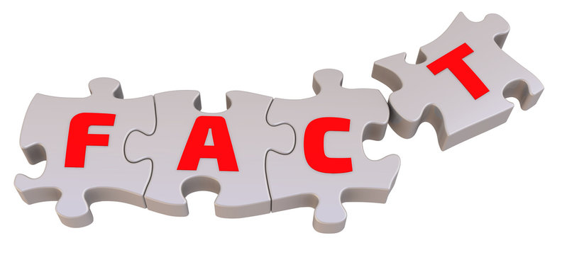 The word "FACT" is collected from puzzles