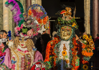 Carnival masks the annual event sustain in Venice Italy