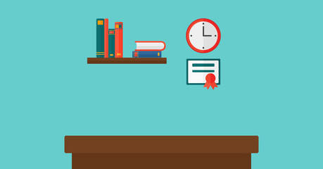 Background of interior of room for pupil