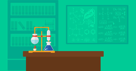 Background of chemistry laboratory.