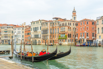 Obraz na płótnie Canvas Gondolas in Venice, Italy.