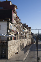 Typische Häuserfassade am Ribeira Quay, Porto, UNSECO Weltkulturerbe, Portugal, Europa