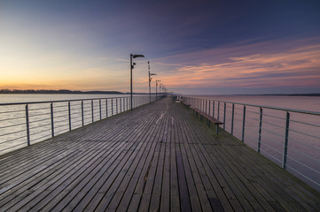 wooden pier on the lake