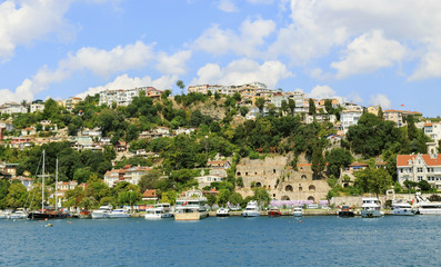 Bosphorus residential houses,Istanbul,Turkey.