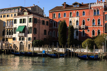 Obraz premium Venice streets, channels, water, boats and love