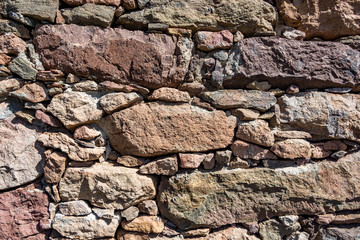 Texture, pattern, background or wallpaper of old stone wall