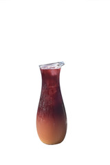 Sangria pitcher on white background