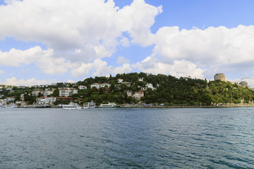 Bosphorus residential houses,Istanbul,Turkey.