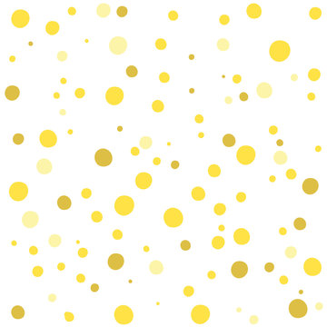 Trendy Golden circle dots isolated on white background. vector geometric pattern illustration.