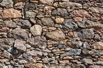 Texture, pattern, background or wallpaper of old stone wall