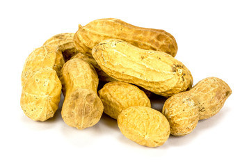 Dried peanuts in closeup