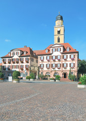 der Marktplatz von Bad Mergentheim an der romantischen Strasse,Baden-Württemberg,Deutschland