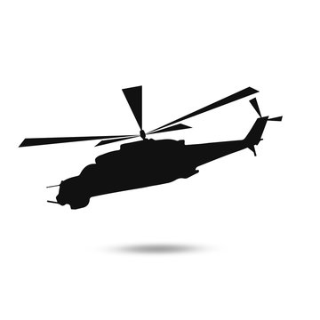 recommend clip art: silhouette of military helicopter