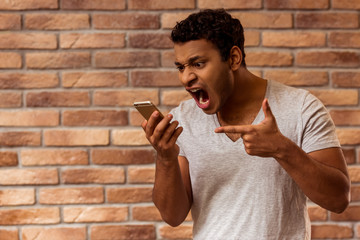 Handsome Afro-American man