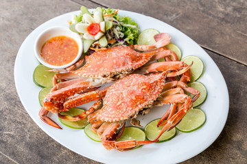 steam crab seafood