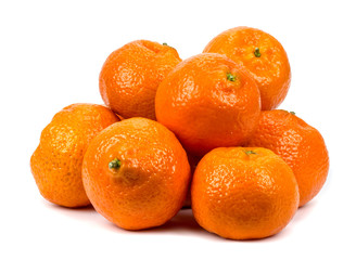 tangerine on white background