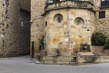 Medieval fountain village