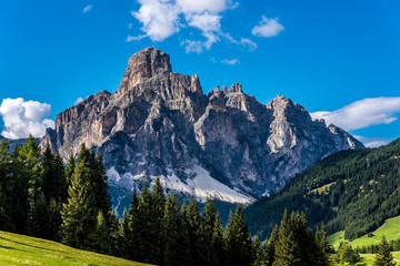 Fototapeta premium Dolomites Italy - Val Gardena - Passo Sella