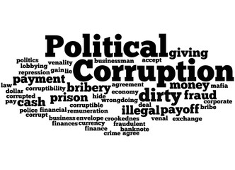 Political Corruption, word cloud concept 7
