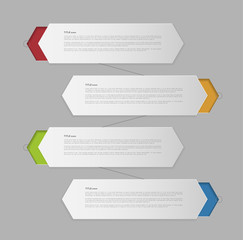 abstract colorful option banners, design element
