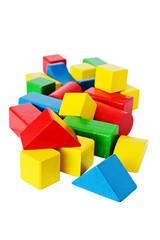 colored wooden cubes