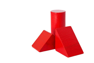 red wooden cubes