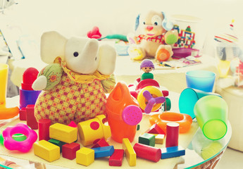 children's toys in the children's room