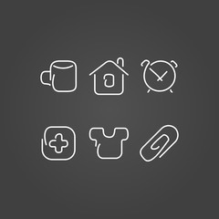 Home set icons draw effect